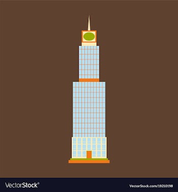 Posterempire state building high-rise building vector image