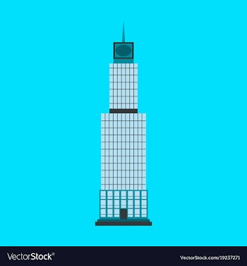 Posterempire state building high-rise building vector image