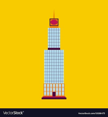 Posterempire state building high-rise building vector image
