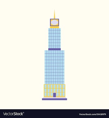 Posterempire state building high-rise building vector image