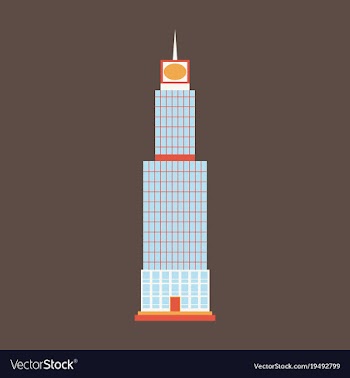 Posterempire state building high-rise building vector image