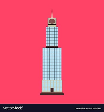 Posterempire state building high-rise building vector image