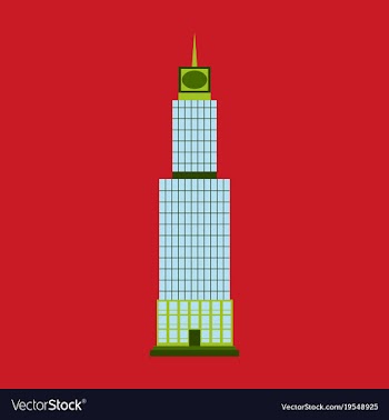 Posterempire state building high-rise building vector image