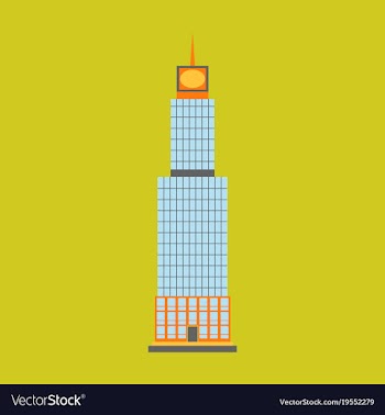 Posterempire state building high-rise building vector image