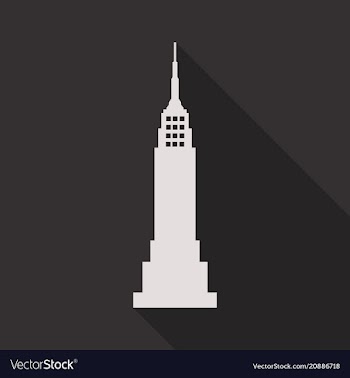 Posterempire state building high-rise building vector image