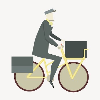Postman collage element, job illustration | Free PSD - rawpixel
