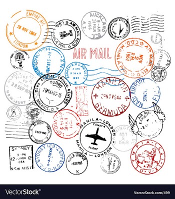 Postmarks vector image