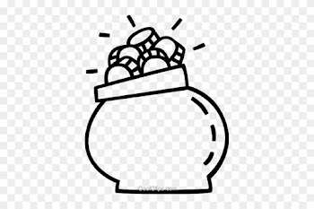 Pot Of Gold Royalty Free Vector Clip Art Illustration - Draw Money