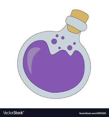 potion bottle witch bottle with purple poison