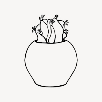 Potted cactus drawing, houseplant illustration. | Free Photo - rawpixel