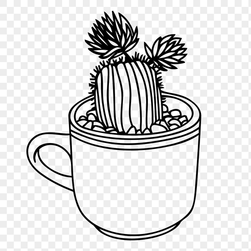 Potted cactus png sticker, houseplant | Free PNG - rawpixel