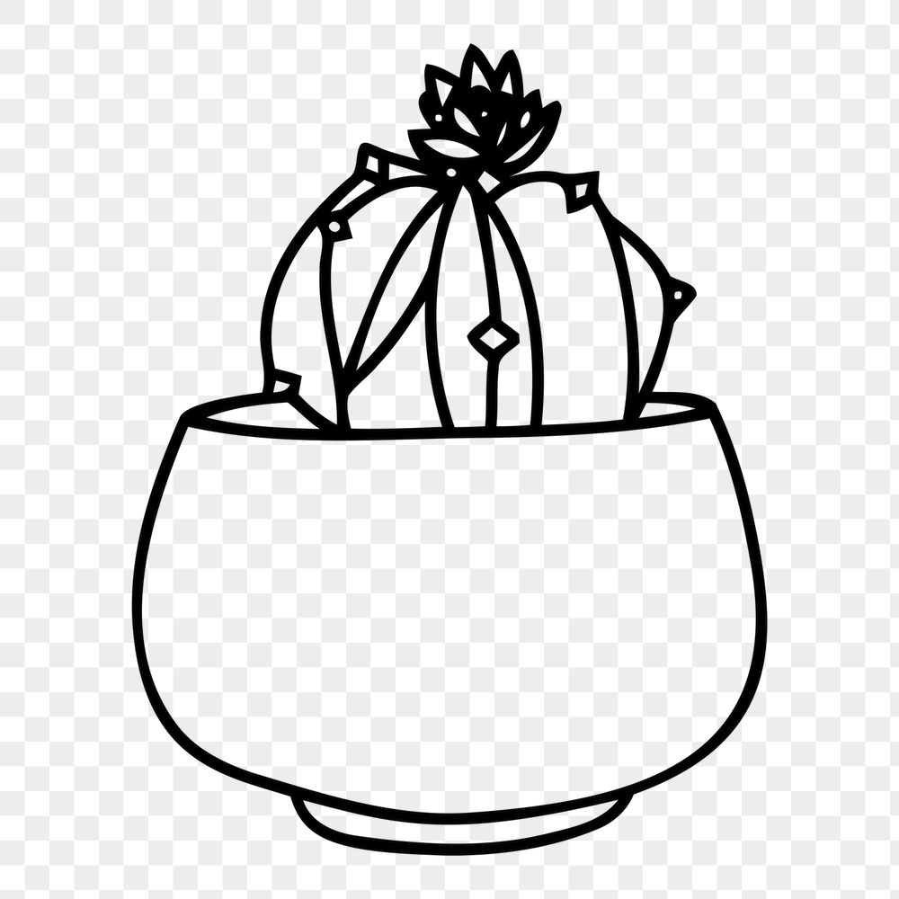 Potted cactus png sticker, houseplant | Free PNG - rawpixel