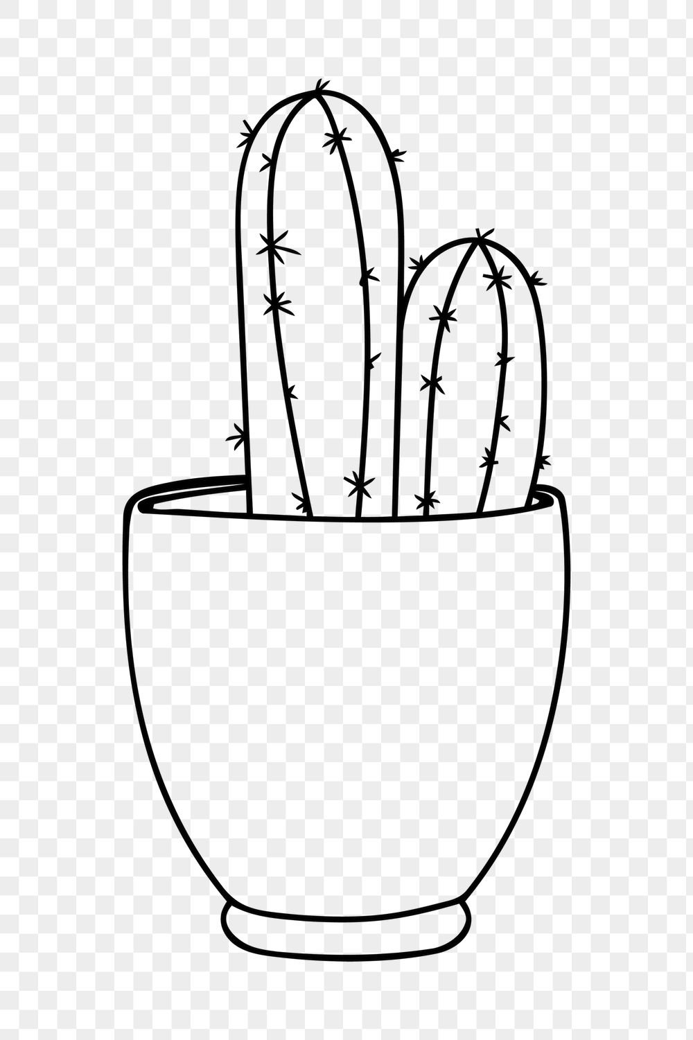 Potted cactus png sticker, houseplant | Free PNG - rawpixel