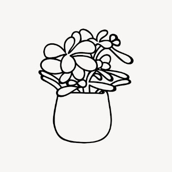Potted flower drawing, plant illustration | Free PSD - rawpixel