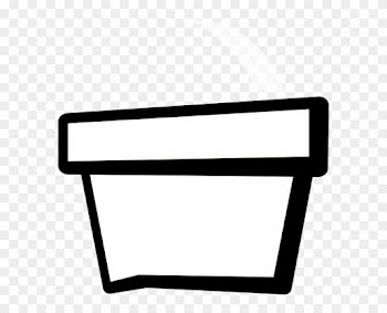 Potted Plant * - Flower Pot Clipart Black And White