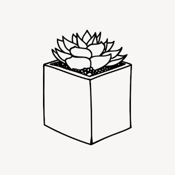Potted succulent drawing, house plant | Free Vector - rawpixel