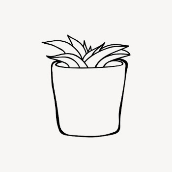 Potted succulent drawing, house plant | Free Vector - rawpixel