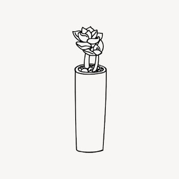Potted succulent drawing, houseplant illustration. | Free Photo - rawpixel