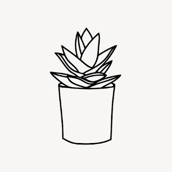 Potted succulent drawing, plant illustration | Free PSD - rawpixel