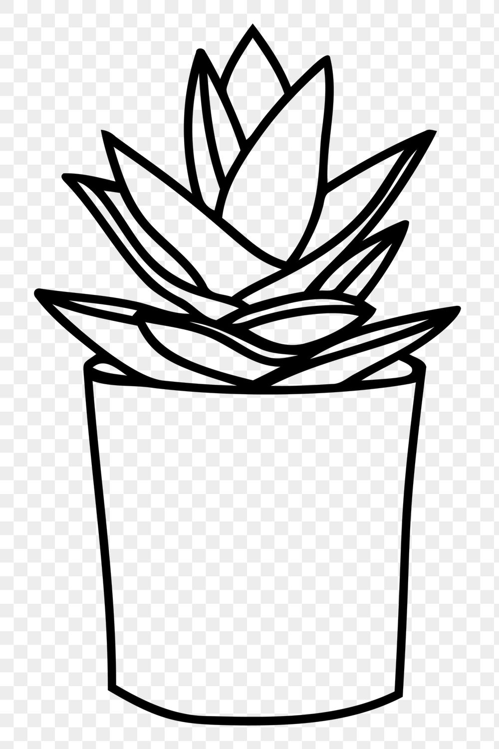 Potted succulent png sticker, houseplant | Free PNG - rawpixel