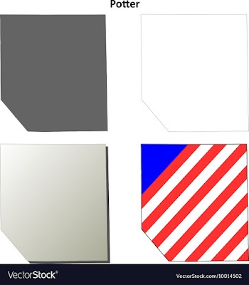 Potter Map Icon Set vector image