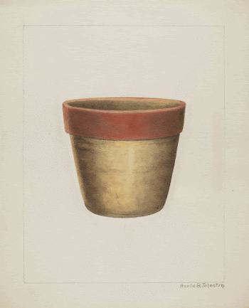 Pottery Flower Pot (1937&ndash;1938) by Annie | Free Photo - rawpixel