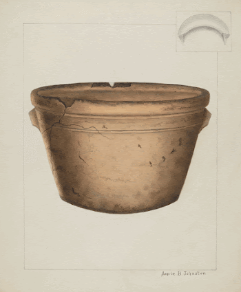 Pottery Flower Pot (ca.1937) by Annie | Free Photo - rawpixel