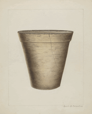 Pottery Flower Pot (ca.1937) by Annie | Free Photo - rawpixel