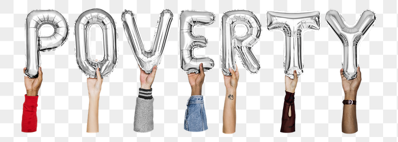 Poverty word png, hands holding | Free PNG - rawpixel