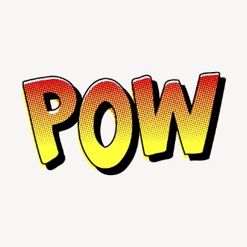 Pow typography clipart, comic pop | Free Photo - rawpixel