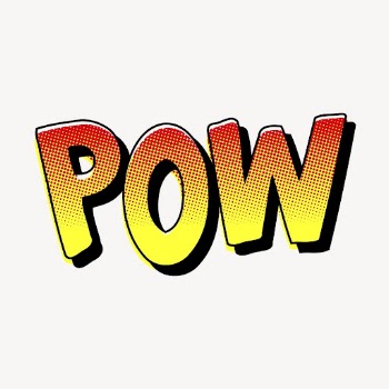 Pow typography sticker, comic pop | Free PSD - rawpixel