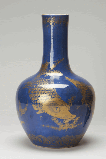 powder blue vase, ceramic, gilt, | Free Photo - rawpixel