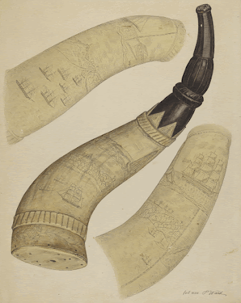 Powder Horn (ca.1937) by Paul | Free Photo - rawpixel