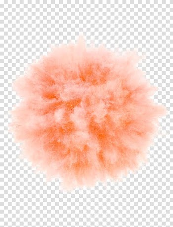 Powder pop , Smoke Dust explosion Haze, Orange fresh explosion dust effect elements transparent background PNG clipart
