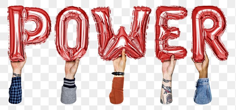 Power balloon png word sticker, | Free PNG - rawpixel
