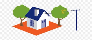 Power Line Clipart House - Climbing A Tree Beside A Powerline