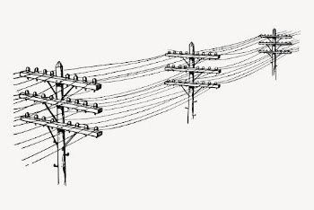 Power lines border drawing, white | Free Vector - rawpixel