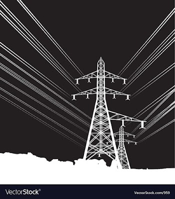 Power lines vector image