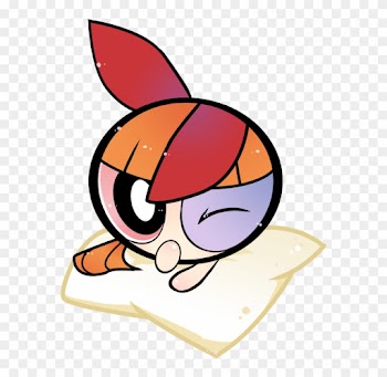 Power Puff Girls -blossom On The Cushion By Witchkirke - Power Puff Girls Blossom Brick
