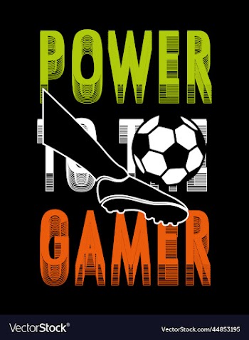 power the game typography for t shirt design
