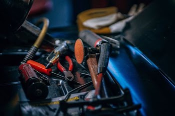 power tools on case