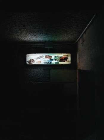 Powered-on Signboard on Wall