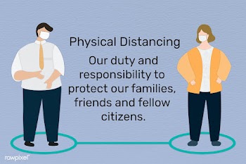 Practice physical distancing to avoid spread of Covid-19. This image i.. | Free  illustration - 2331953