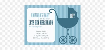 Pram Baby Shower Invitations Astonishing Stroller Baby - Retro Pram Boy Baby Shower Invitations