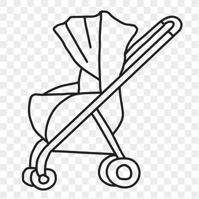 Pram png sticker, baby stroller, | Free PNG Illustration - rawpixel