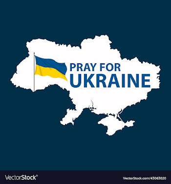 pray for ukraine text with ukraine flag