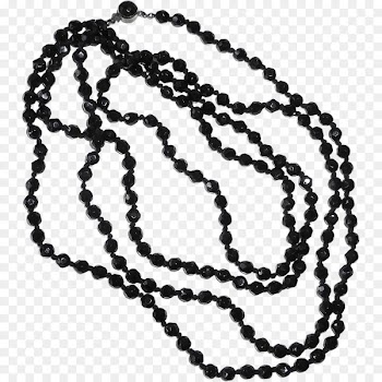 Prayer Beads Black Glass Bead Necklaces Jet - tasbih illustration 