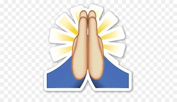 Praying Hands Emoji Prayer Sticker Emoticon - Emoji 