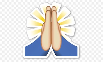 Praying Hands Emoji Prayer Sticker - hand emoji 
