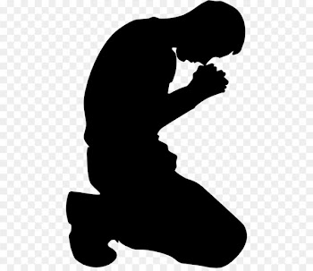 Praying Hands Kneeling Silhouette Clip art - pray 
